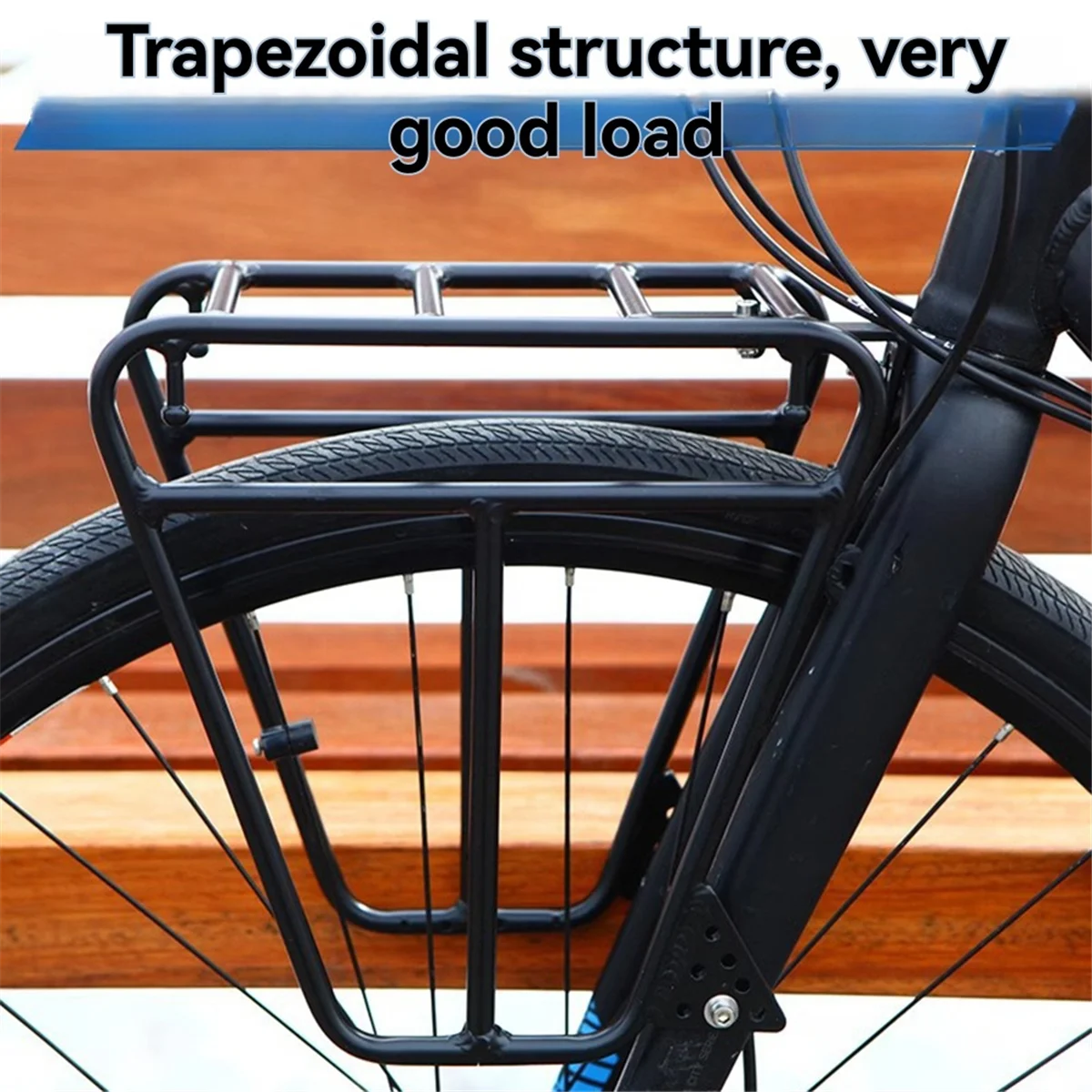 رف أمامي لركوب الدراجات من ABJZ لرف حاملات ركوب الدراجات على الطرق الجبلية رف السلة الأمامية لركوب الدراجات باللون الأسود