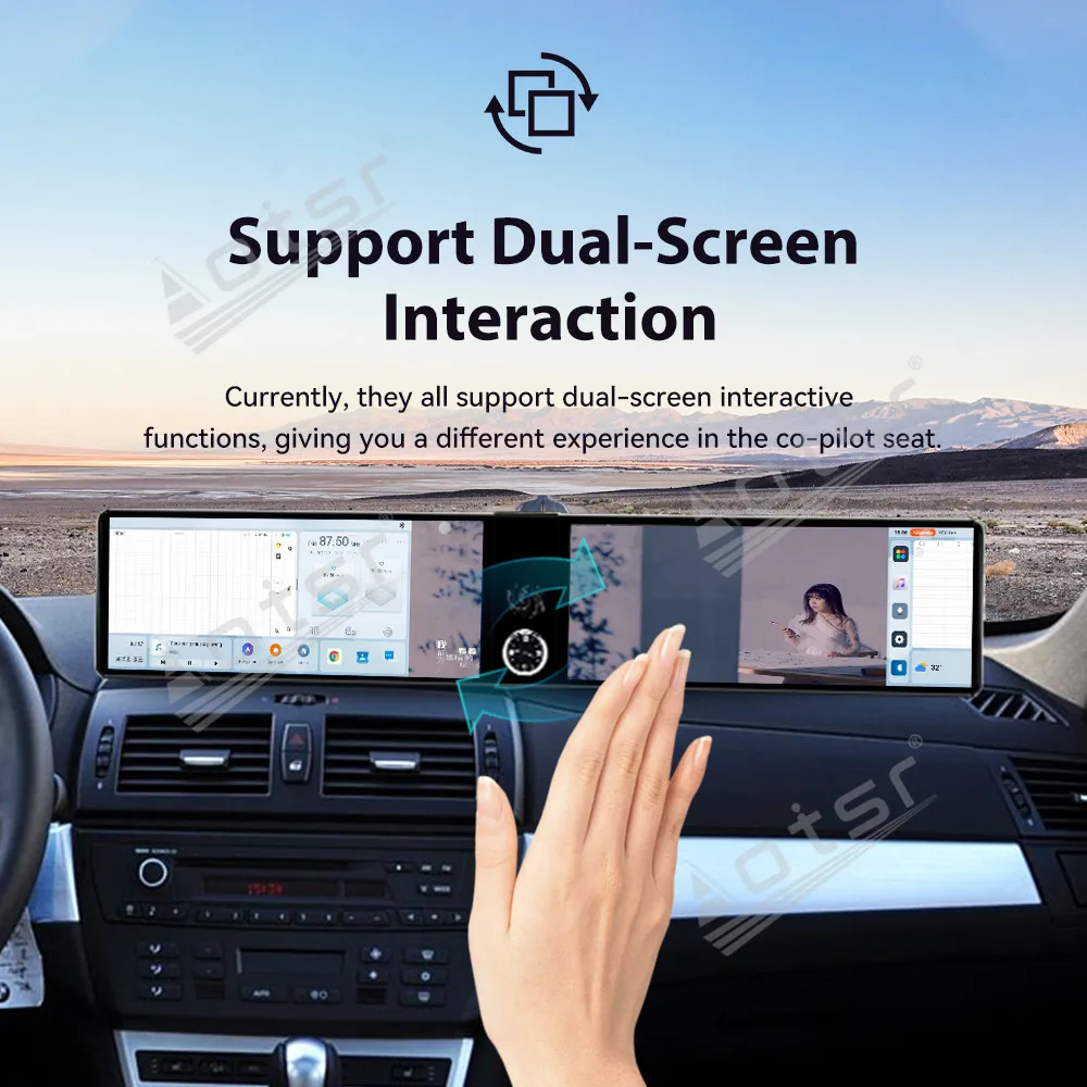 

Двойной 12,3-дюймовый Android 13 для BMW X3 CCC 2005-2010, навигация Carplay, автомобильная музыка, сенсорный экран, мультимедийная интегрированная машина