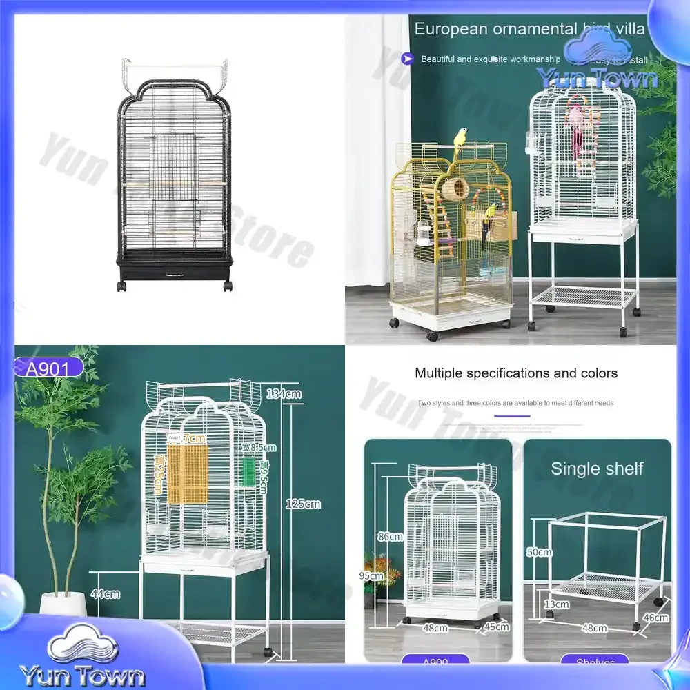 High-Quality Bird Villa Various Metal Bird Pet Cages Button Simple Multi-Functional Group Bird Houses Cages