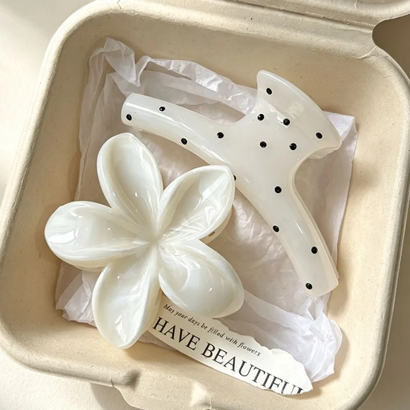 Retro Hawaii Irregular Beach Claw Clip For Women Trendy Flower Shark Hair Clip Crab Back Of Head Hairpins Party Hair Accessories - view 5