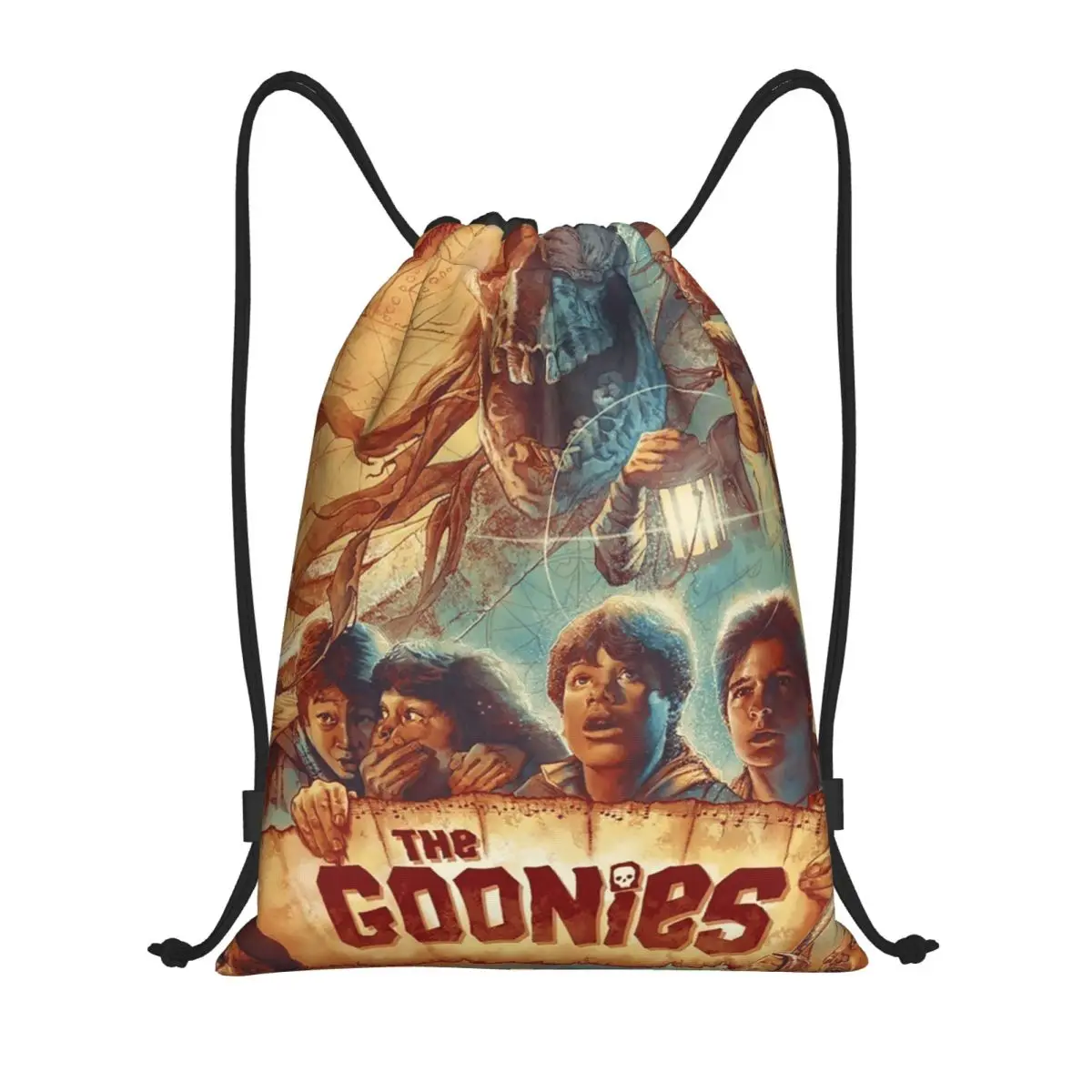 Adventure The Goonies Drawstring Backpack Sports Gym Bag for Men Women Comedy Children's Film Training Sackpack