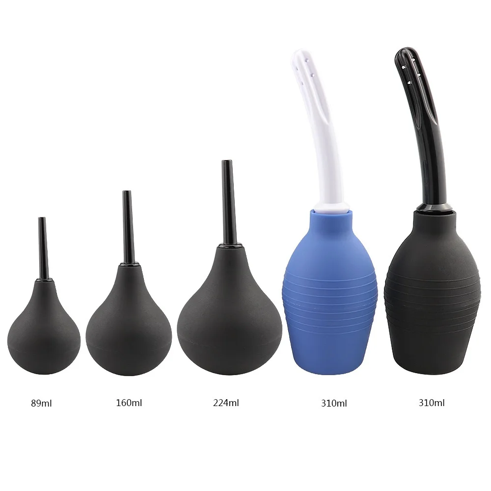 1 قطعة حقنة شرجية تنظيف الحاويات المهبل والشرج نظافة الدوش لمبة تصميم الطبية المطاط الصحة النظافة أداة الجنس لعب للمرأة/الرجل