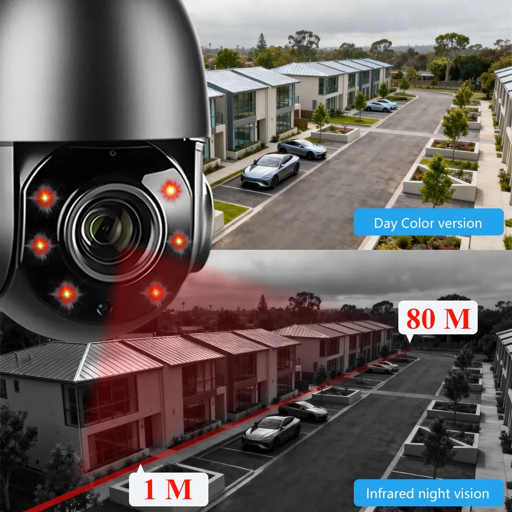 Sony415 4K 8MP 3G 4G SIM Card Wireless Security IP Camera Wifi PTZ Dome 30X Auto Zoom Two Way Audio Human Tracking IR 80M