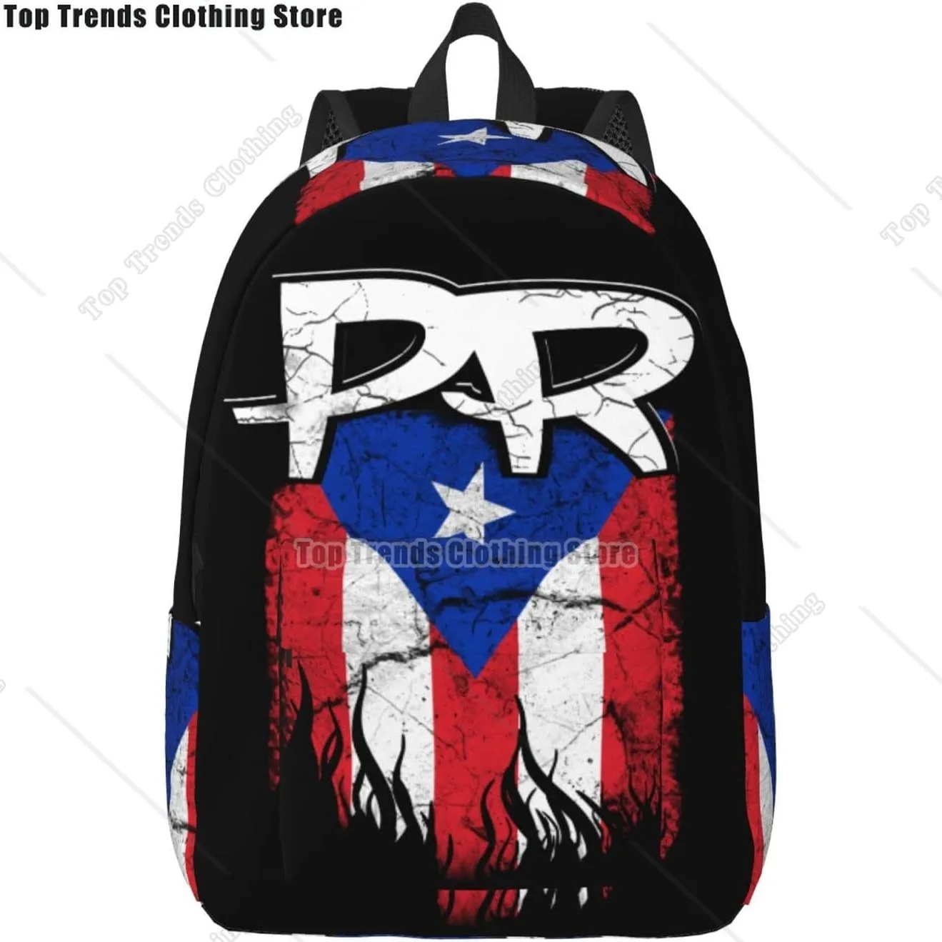 

Puerto Rico Pr Flag Laptop Backpack Fashion Shoulder Bag Travel Daypack Bookbags for Men Women
