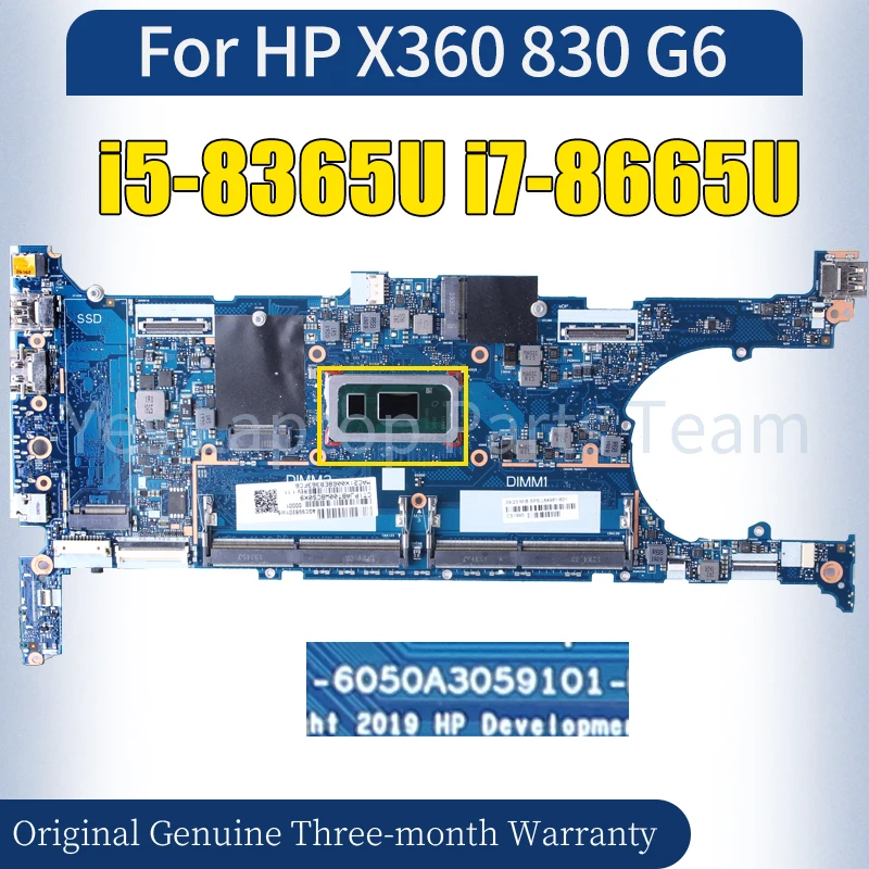 

6050А 3059101 Материнская плата для ноутбука HP X360 830 i5-8365U i7-8665U, 100% протестированная материнская плата для ноутбука