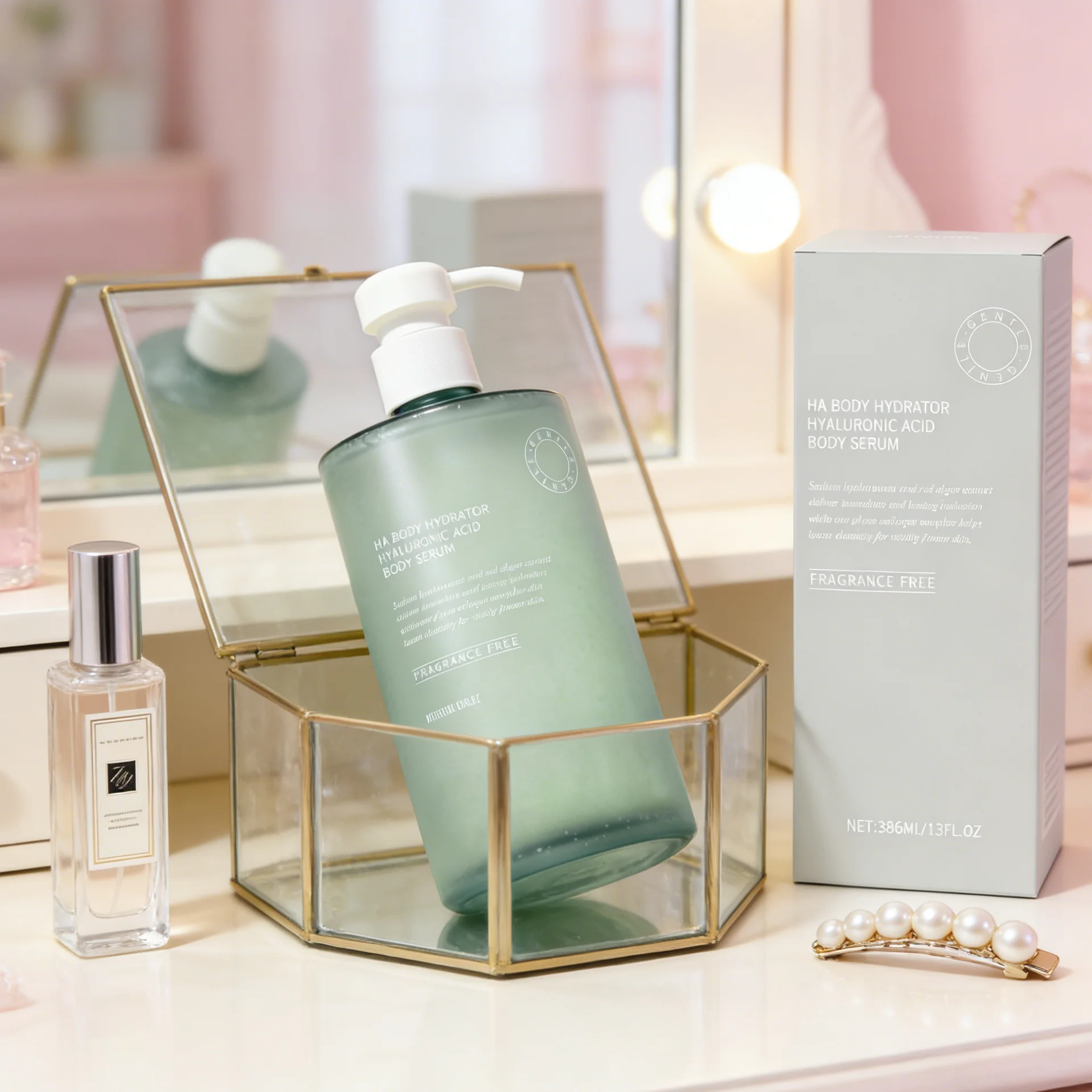 

Body Moisturize Essence Enhance Firmness Elasticity Long Lasting Hydration Nourish Smooth Improve Texture Hyaluronic Acid Lotion