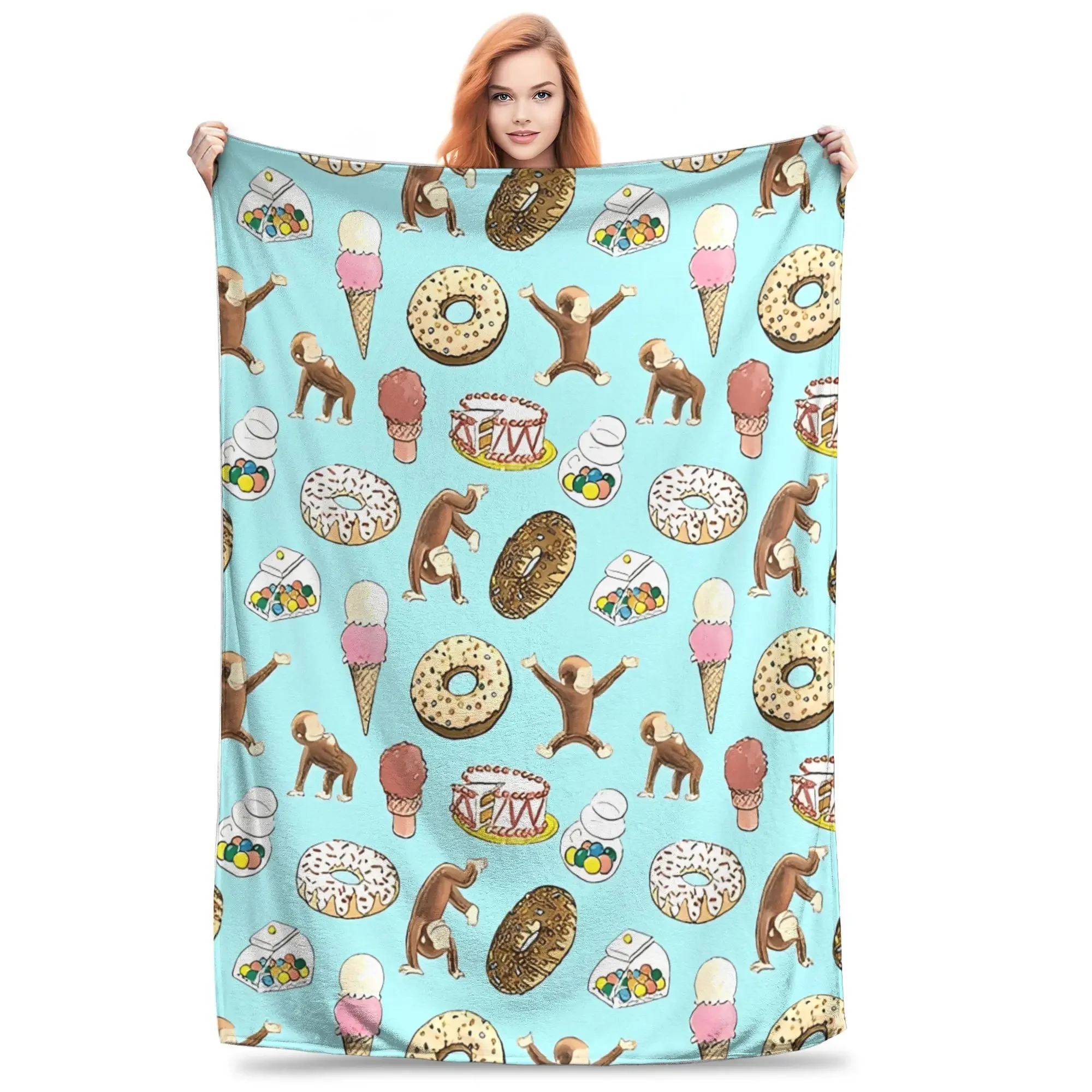 غريبة جورج نزهة الفانيلا رمي بطانية دافئة لينة تصميم جودة المفرش هدية لغرفة المعيشة المنزلية