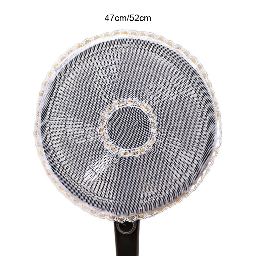 Electric Fan Cover - Minimalist Lace Adds Touch Of Elegance To Fan Dust Cover Mesh Net Safety Protection 16 inch with lace