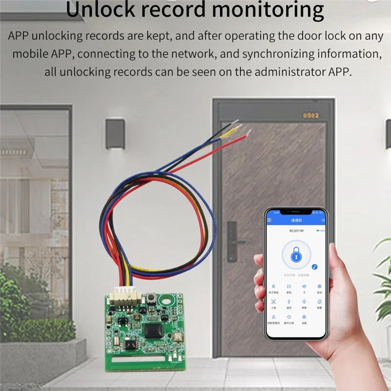 -MEOF TTLOCK Smart Electronic Door Lock 4.5-10V BLE5.0 Electronic Lock Module Electronic Lock Module Foralexa / Google Home