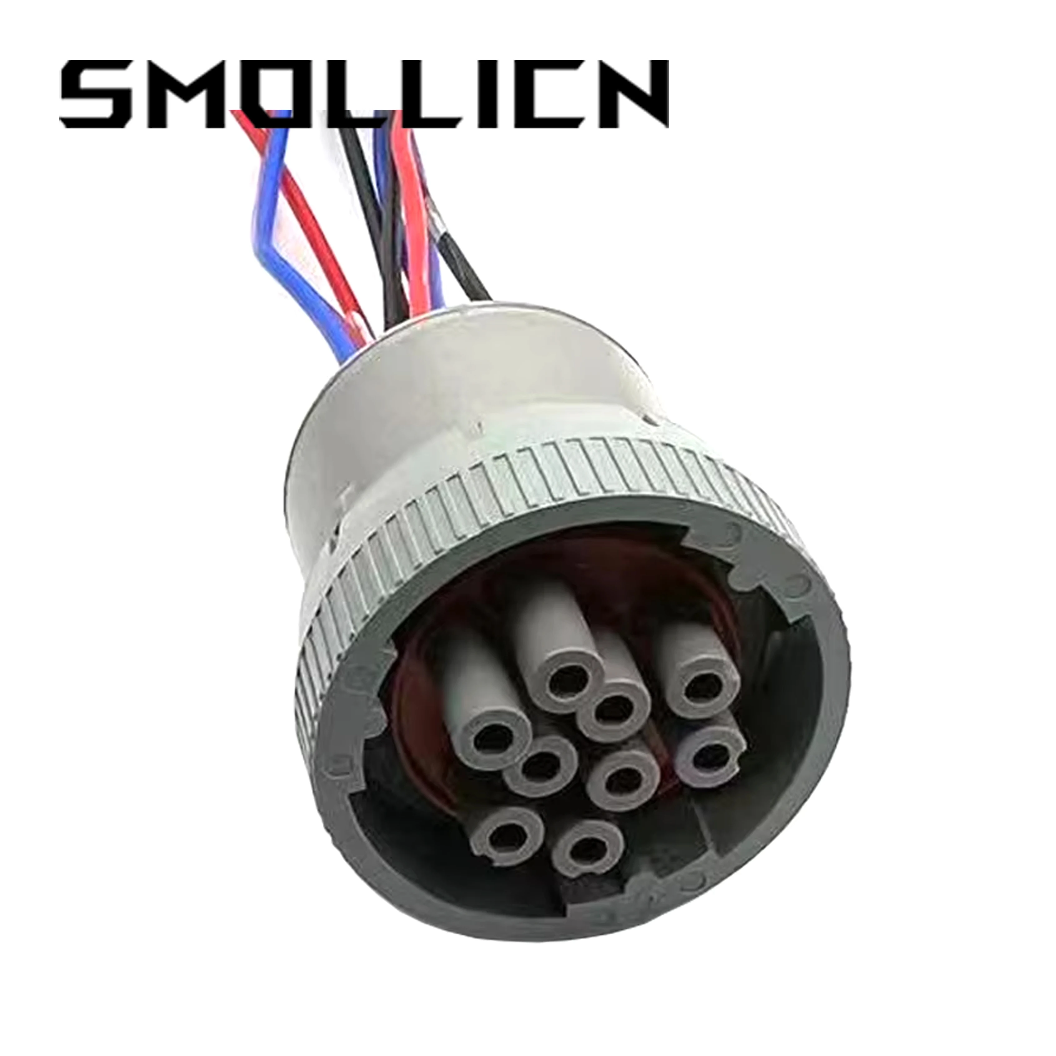 1 Set 9 Pin HD16-9-16S DEUTSCH CAT Circular Gray Waterproof Diagnostic Connector With Wire 15cm Genuine Factory Plug
