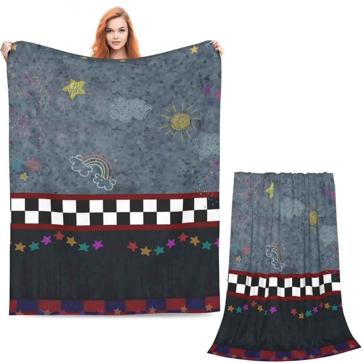 Kaawaii FNAF At Freddy's Blanket Soft Warm Flannel Throw Blanket Plush for Bed Living room Picnic Travel Home Sofa