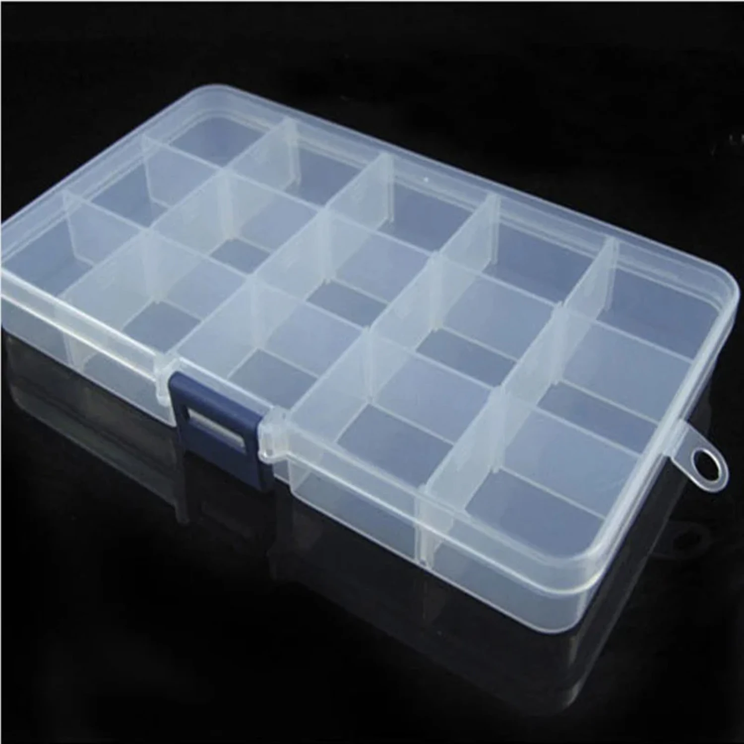 Compact, Essential, and Must-Have Fishing Tackle Organizer Case with 15 Convenient Slots - Portable and Multifunctional Plastic