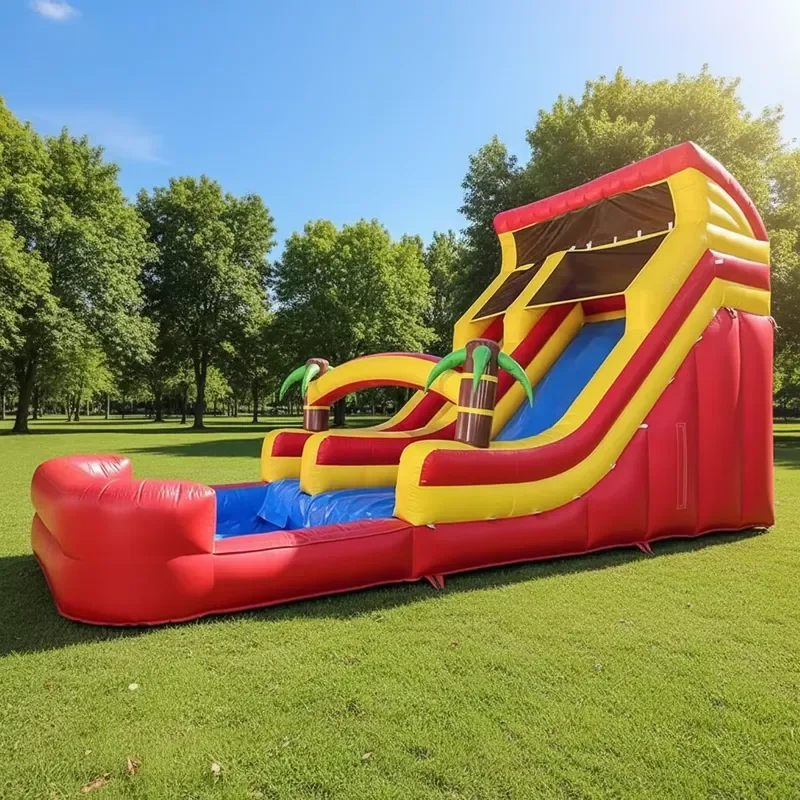 Giant Inflatable Water Slide with Pool Commercial PVC Bouncy Castle for Kids Adults Outdoor Backyard Party Game Equipment Fun