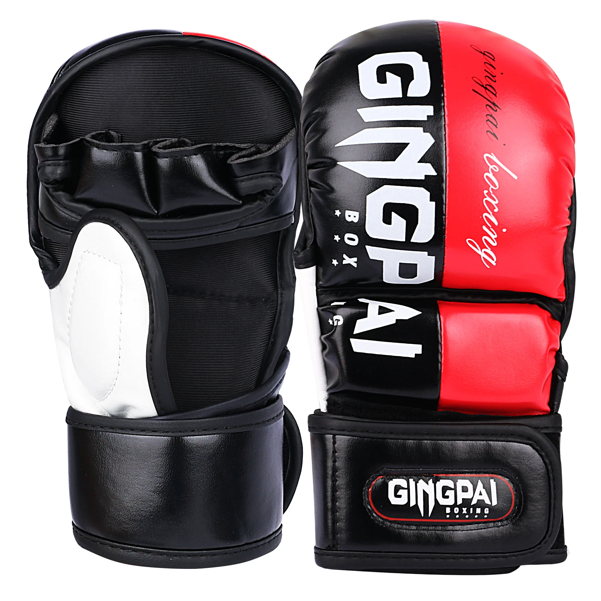 Professionelle MMA Halbfinger-Kampfboxhandschuhe, verdickte Sanda Free Fighting Mixed Martial Arts Trainingshandschuhe – Detail 4
