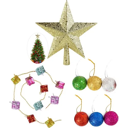 Partijet Christmas Gold Hilly-Garland-Colorful Ball Set 3'lü