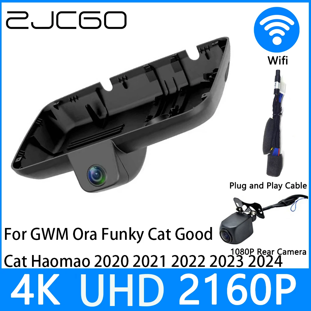 ZJCGO Dash Cam 4K UHD 2160P Car Video Recorder DVR Night Vision for GWM Ora Funky Cat Good Cat Haomao 2020 2021 2022 2023