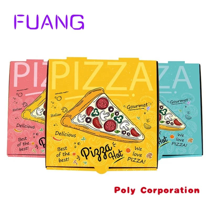 

Custom Factory Custom Printed Pizza Box Personalised Recycle Eco Friendly Corrugated Kraf Packing Paper Pizza Boxes and Pad Cus