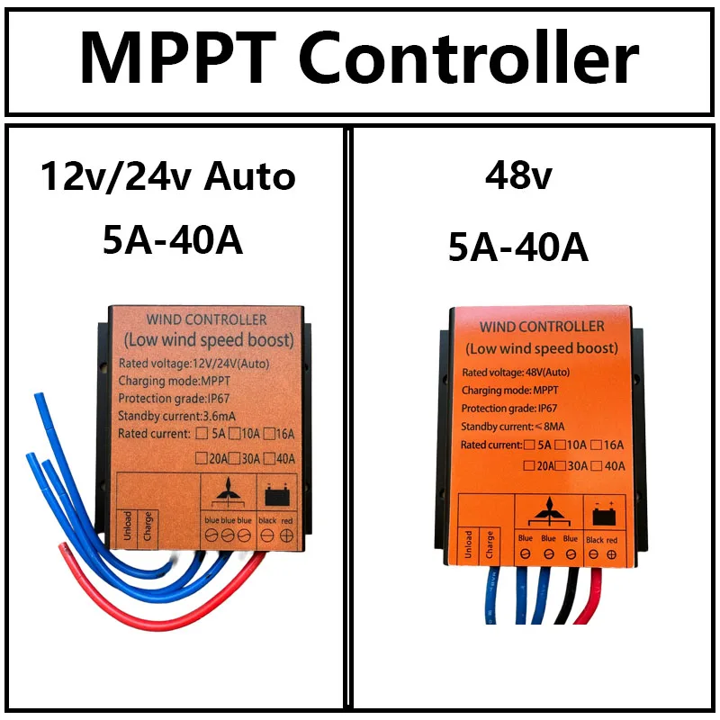 30A 40A 12V 24V AUTO MPPT Laderegler für Windkraftanlage Dreiphasiger NIEDRIGER WINDGESCHWINDSPANNUNGSRegler für Windgenerator