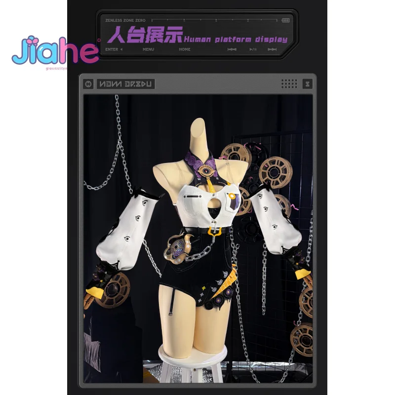 

Game Zenless Zone Zero Yidhari Cosplay Costume Jumpsuit hat tail prop socks accessories Halloween party Women sweet Uniform set