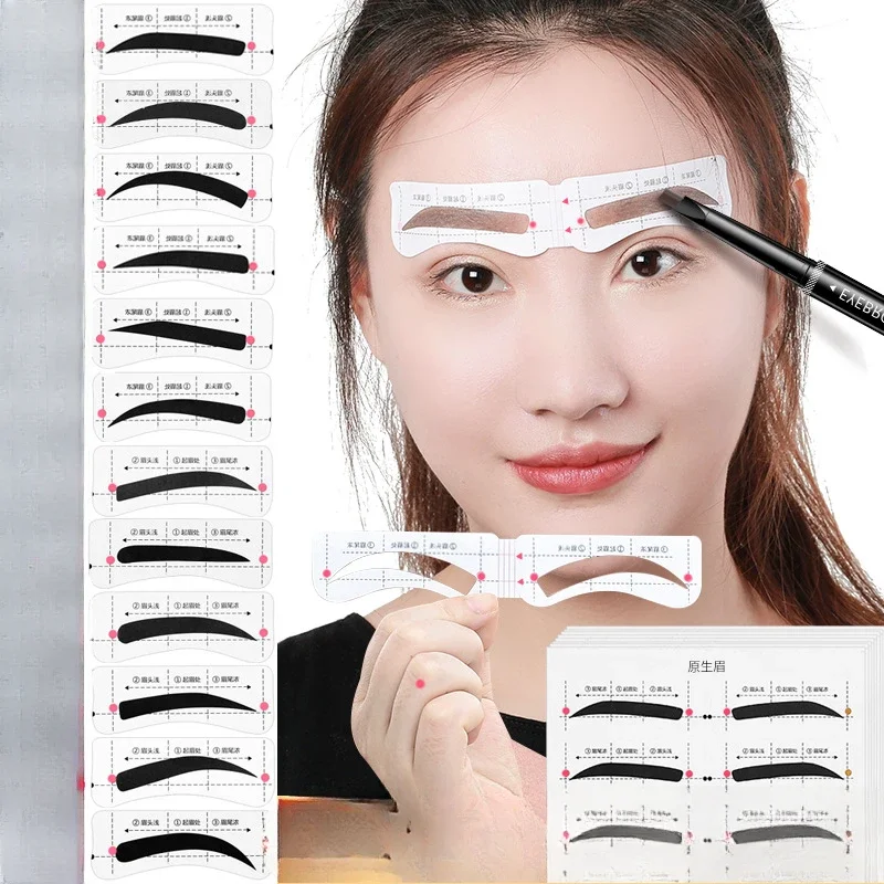 Das neue einteilige Augenbrauenaufkleber Lazy Eyebrow Card Straight Eyebrow Makeup Tool Hilfsset ist einfach und praktisch