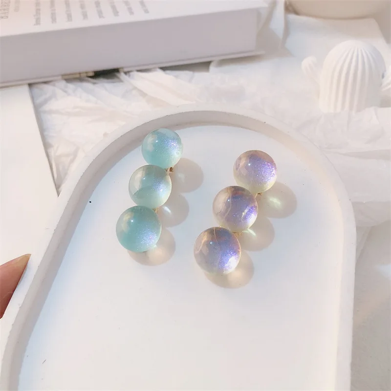 Mermaid Tear Colorful Fantasy Color Circle Hair Clips For Girl Kids Cute Kawaii Fancy Hairpin Fashion Accessories Gift