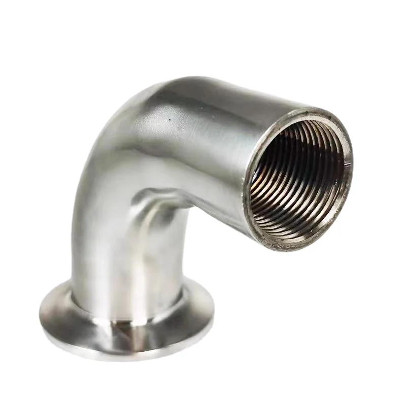 

DN15/DN20/DN25/DN32/DN40DN50 BSP Female Threaded Pipe Fitting 90 Degree Elbow 1.5'' Tri Clamp 50.5mm Ferrule