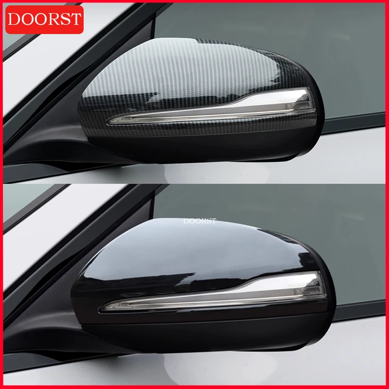 

Car Rearview Mirror Cover Protective Decoration For Mercedes Benz C E GLC Class W205 X253 W213 Exterior Modification Accessories