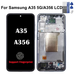 Super AMOLED Pantalla สําหรับ Samsung A35 5G จอแสดงผล A356B A356E A356U LCD isplay Touch Screen Digitizer สําหรับ Samsung A35 LCD