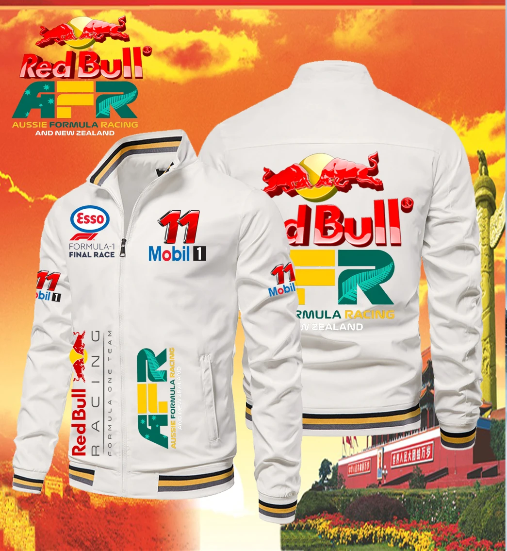 

Red Bull logo energy alliance print zip-up jacket | Dynamic logo design, windproof and breathable, it is a high-quality must-hav