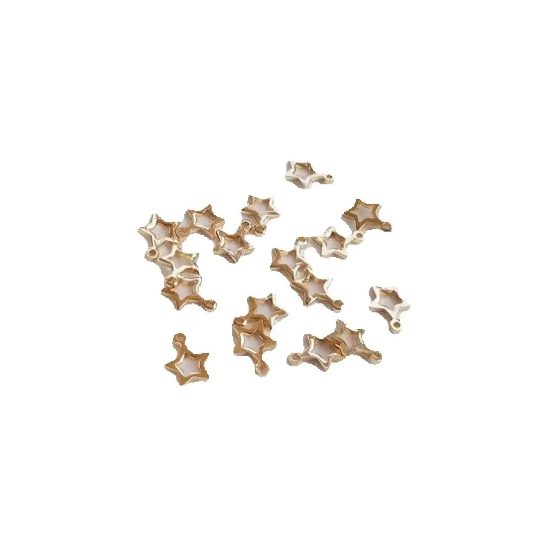 

14K Gold-plated Accessories Hollow Five-pointed Star Small Pendant 6mm Small Star Diy Accessories Mini Pendant Materials D017