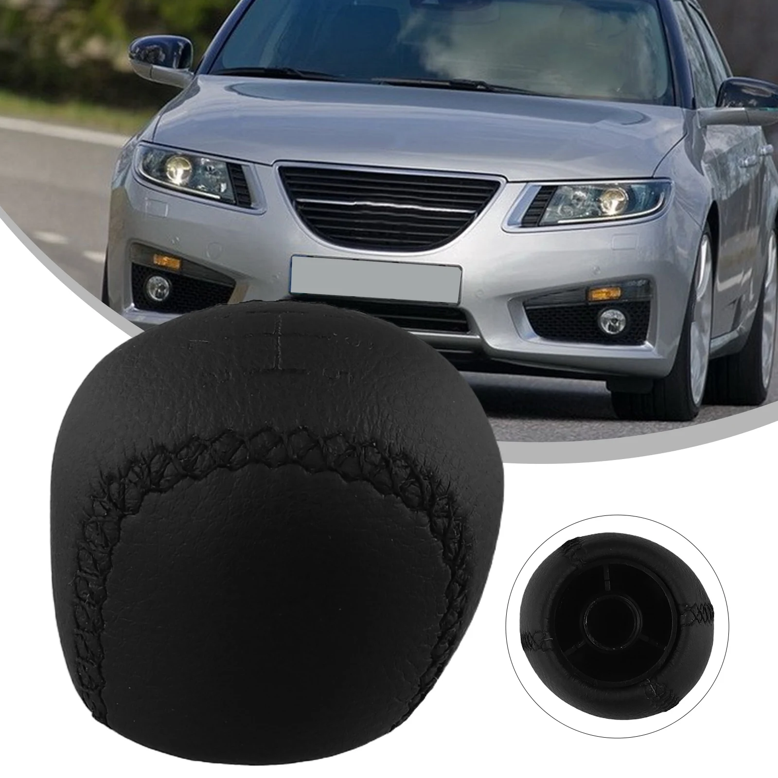 5 Speed Gear Shift Knob in PU Leather for Saab 95 9 5 (1998 2011) Offering Enhanced Grip for Confident Gear Changes