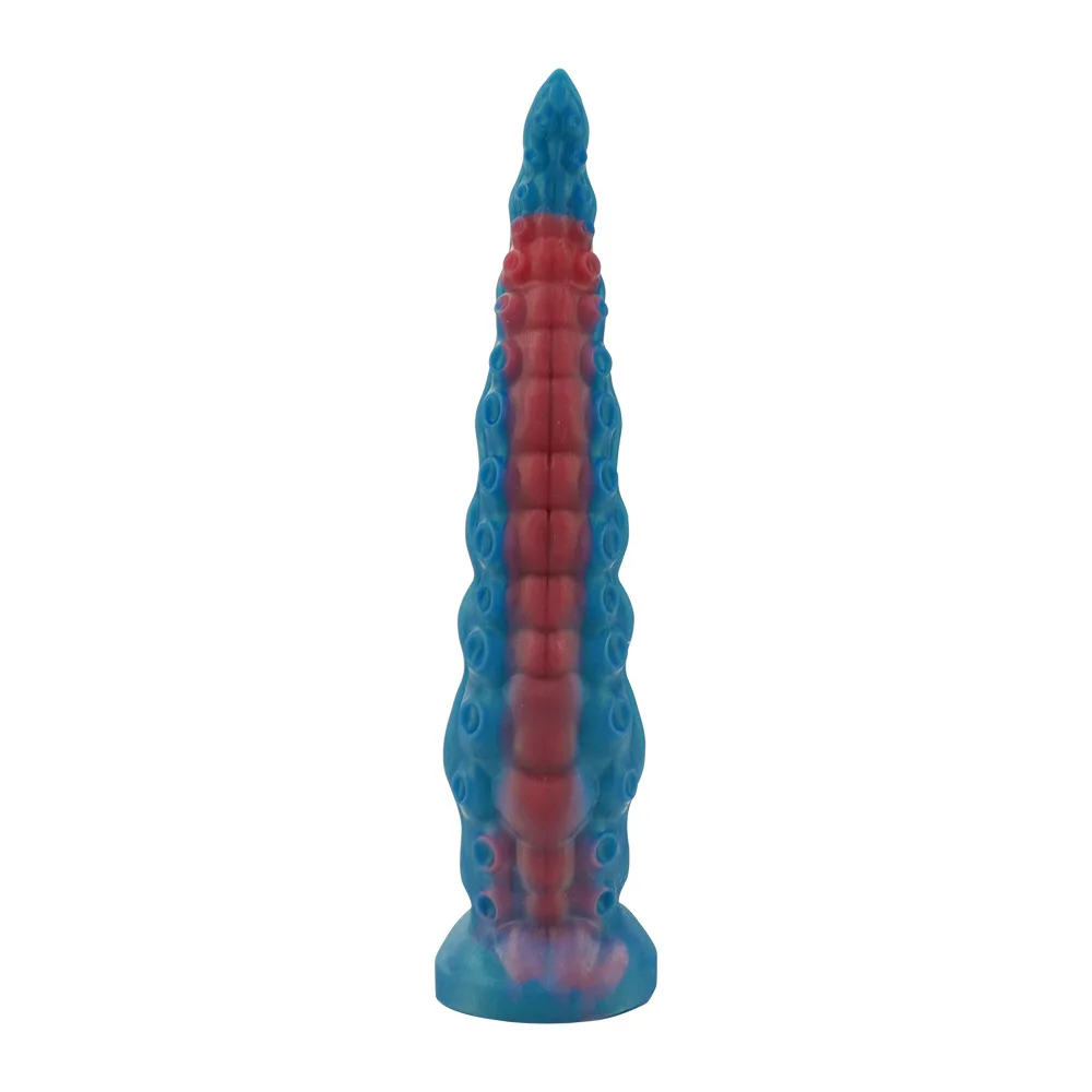 Space octopus shaped silicone anal plug with extra long tentacles anal whip in the backyard SM unisex adult product sex games