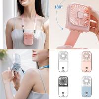 D0AB Portable Digital Display Mini Fan 3000mAh Battery Powered Hand-Held Desktop Fan