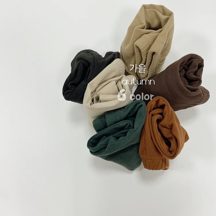 2024 Autumn Winter Baby Boys Pants Retro Soft Glutinous Warm Comfortable Childrens Boys Underpants Versatile Elastic Leggings