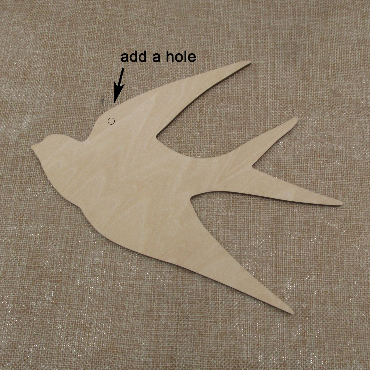 Many Sizes Unfinished Laser Cut Blanks Wooden Swallow Shape Wood Bird Cutouts For Embellishment Craft Supply