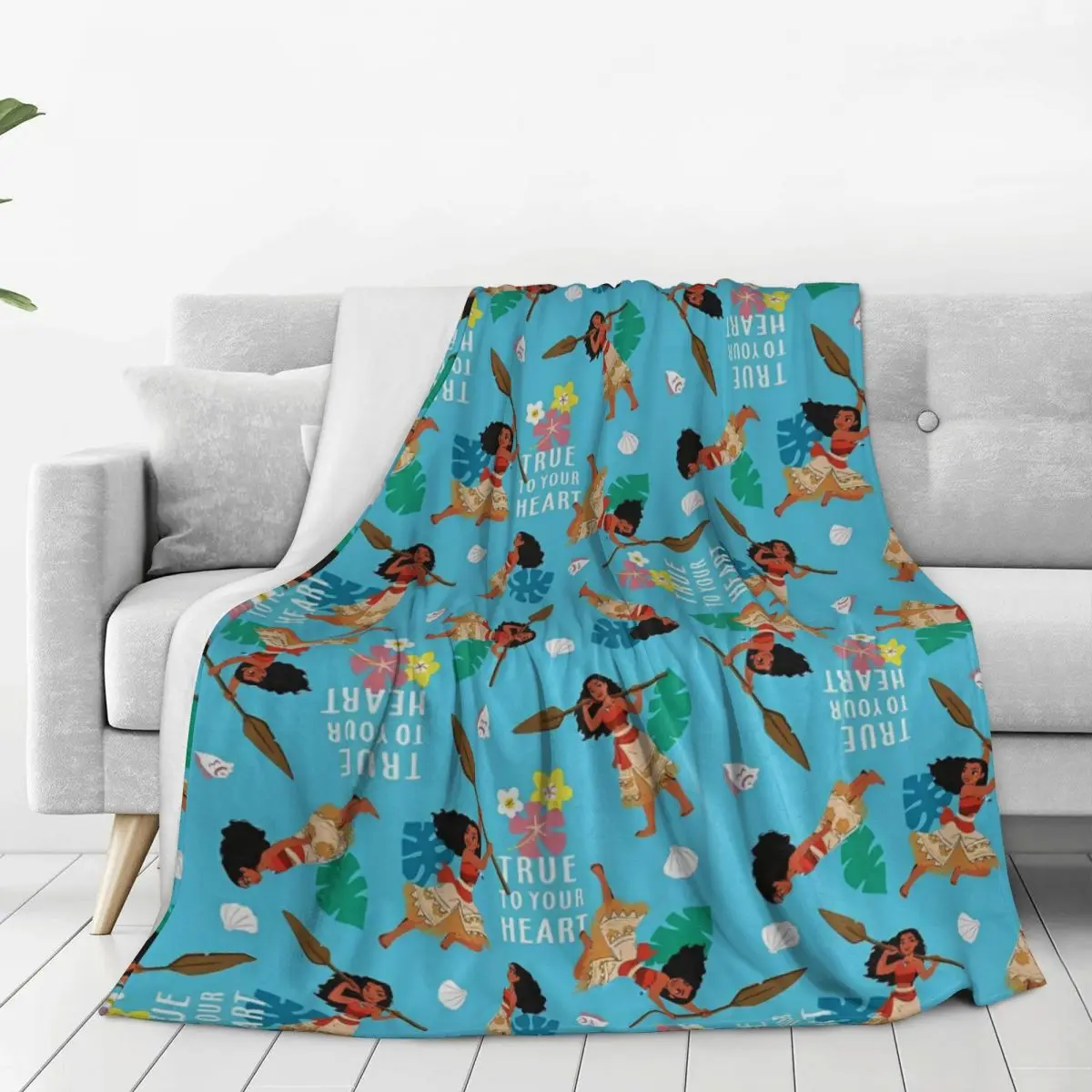 Moana Maui Super Soft Blankets Cartoon Princess Travel Office Plush Throw Blanket Home Decor Flannel Bedspread Sofa Bed Cover