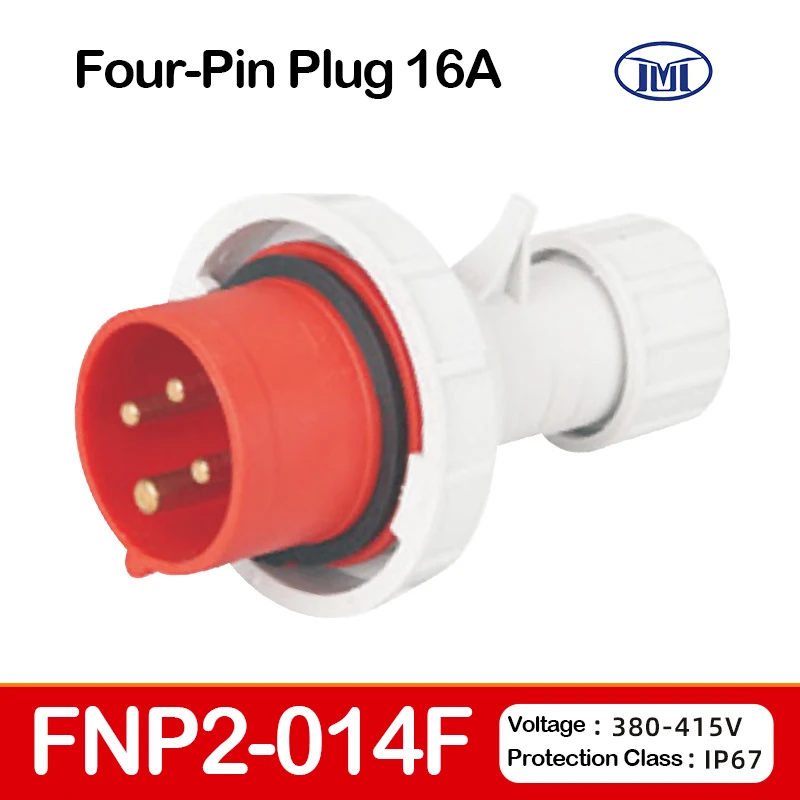 Industrial Electrical Plug And Socket Waterproof IP67 16 Amp 32 Amp 4pin Outlets