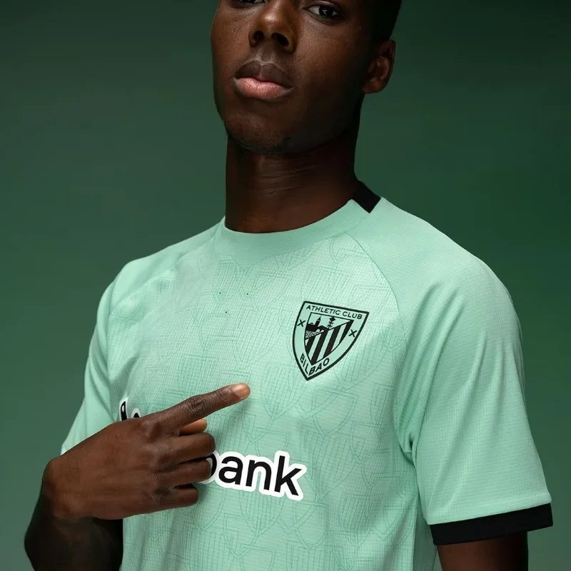 New 2026 Athletic Bilbao 25-26 Season Away Jersey, Y2K Fashion Design Men's Summer Breathable Quick-Drying Sports Casual T-Shirt
