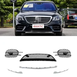 Front bumper grille chrome strip A2228857700 A2228857600 A2228857800 For Mercedes Benz S Class W222 S450 2018-2020 4MATIC