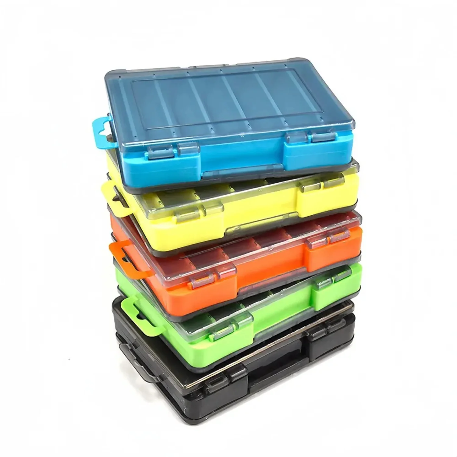 Doublex Sided Fishing Tackle Box 12 Cells Bait Lure Hook  Box Fishing Tool Accessories  Box  Wobblers Compression leg  leg Legs