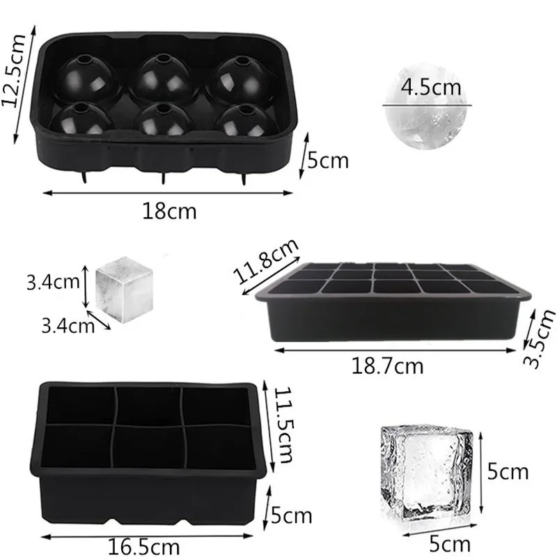 37 Cavity Honeycomb Ice Cube Trays Reusable Silicone Mold BPA Free Maker with Removable Lids