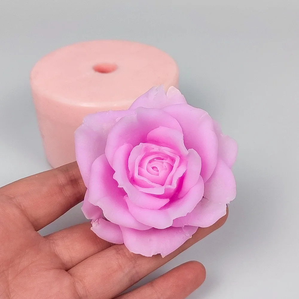 

3D Roses Flower Moulds Flowers Rose Blooming Soap Molds Silicone Candle Mold Wedding Birthday Valentine's Day Clay Resin HC0451