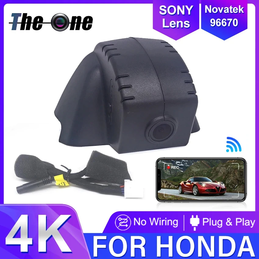 Plug and play Dash Cam 4K UHD 2160P Car Video Recorder DVR Night Vision for Honda Civic Type R 11 Mk11 FE FL FL5 2022 2023