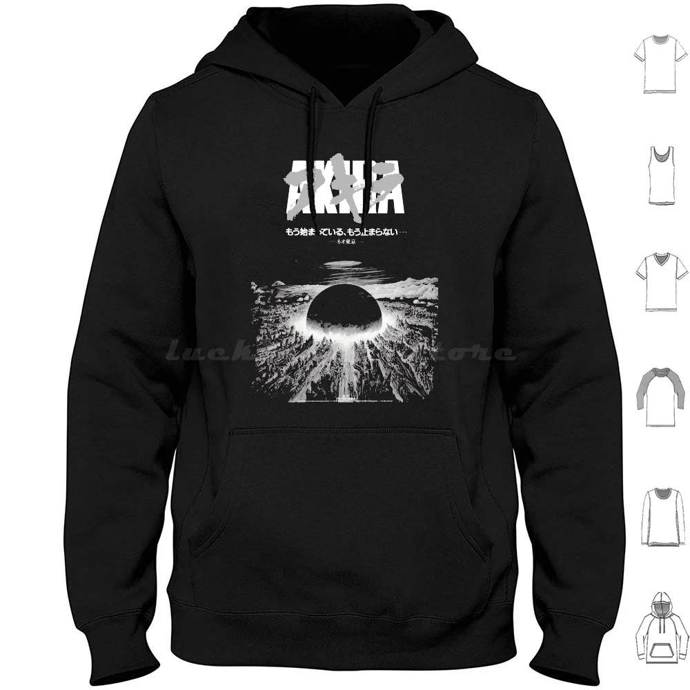 Akira City Explosion Hoodie cotton Long Sleeve Akira Akira Anime Anime City City Night City Neo City City Industrial Factory