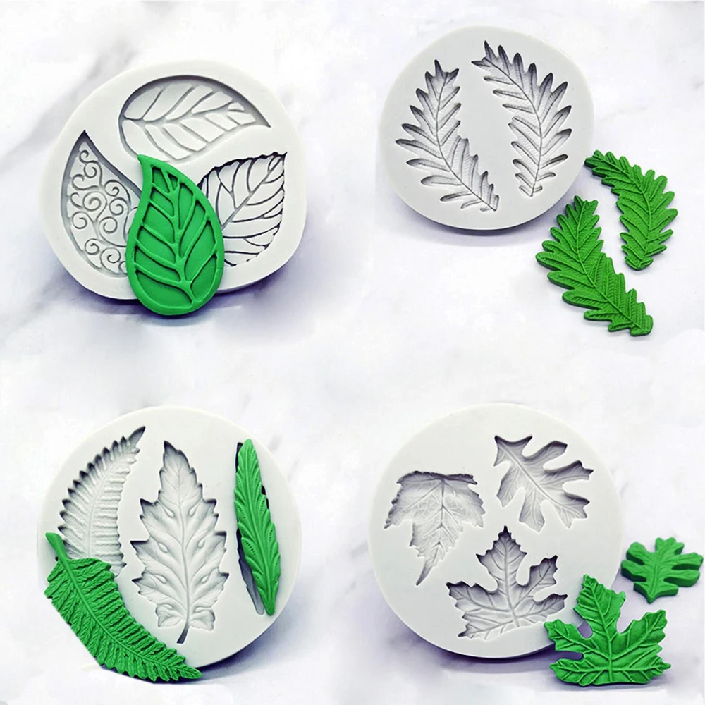 

Fern Leaves Silicone Fondant Mould Sugarcraft Cake Decorating Icing Chocolate Mold DIY Plant Leaf DIY Resin Making