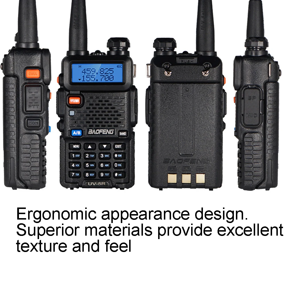 1 Buah Gratis Pengiriman 5W / 8W Baofeng UV-5R Walkie Talkie LED Tampilan Dual Band Jarak Jauh Radio Dua Arah Asli Baofeng Uv 5r