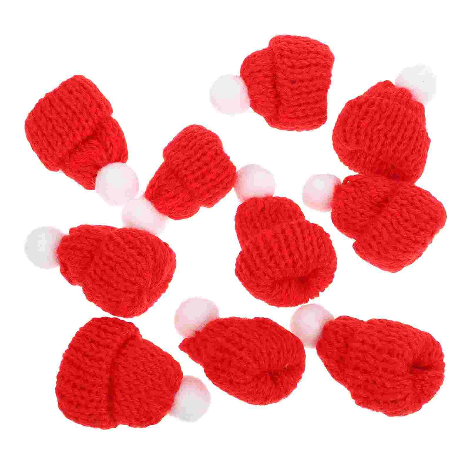 

10 PCS Santa Hats for Crafts Christmas Accessories Decoration Party Cap Baby Mini Top