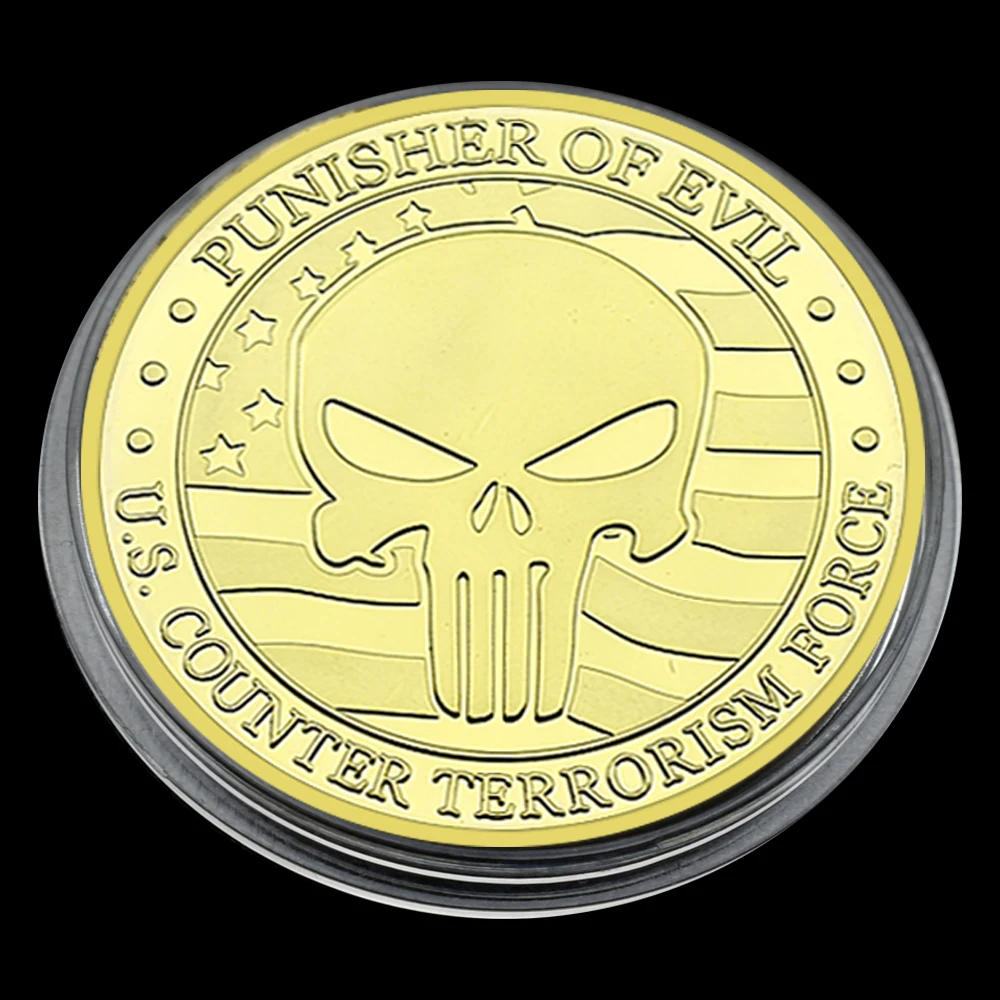 Evil Punisher US Counter Terrorism Force Challenge Coin Commemorative Collect Gift