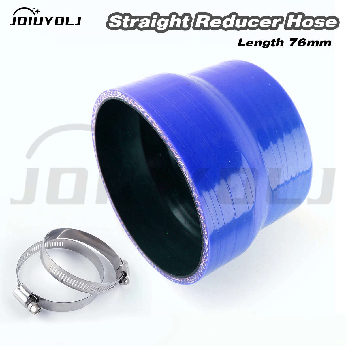 

1pcs Blue Straight Reducer Hose General Silicone Coolant Intercooler Pipe Tube Hose ID63-70 63-83 63-85 63-90 76-102mm 2 Clamps