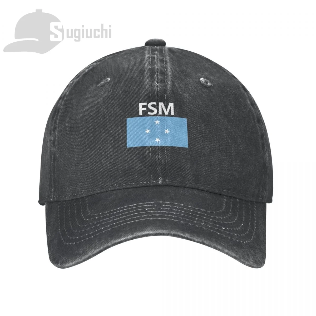 Federated States Of Micronesia Flag With Letter Washed Cap Gorras Snapback Caps Baseball Dad Outdoors Travel Sun Hats Casquette